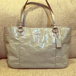 Coach patent leather tote